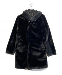 1piu1uguale3（ウノピュウノウグァーレトレ）の古着「WRAP HOODED COAT」｜ブラック