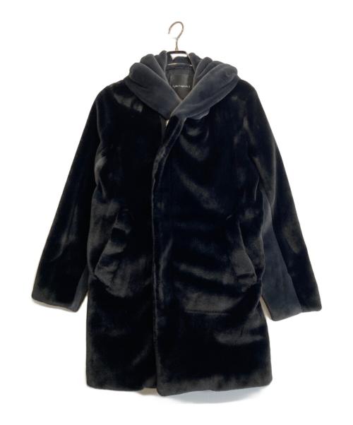 1piu1uguale3（ウノピュウノウグァーレトレ）1piu1uguale3 (ウノピュウノウグァーレトレ) WRAP HOODED COAT ブラック サイズ:XLの古着・服飾アイテム