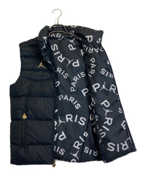 JORDAN（ジョーダン）JORDAN (ジョーダン) PARIS SAINT-GERMAIN (パリサンジェルマン) リバーシブルダウンベスト ブラック サイズ:XSの古着・服飾アイテム
