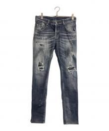 DSQUARED2（ディースクエアード）の古着「TRASH BLACK WASH SUPER TWINKY JEAN」｜ブラック