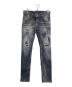 DSQUARED2（ディースクエアード）の古着「TRASH BLACK WASH SUPER TWINKY JEAN」｜ブラック