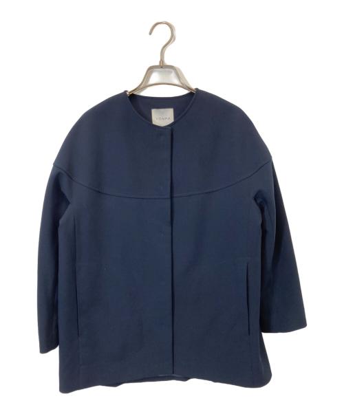 YONFA（ヨンファ）YONFA (ヨンファ) ノーカラージャケット ネイビー サイズ:Sの古着・服飾アイテム