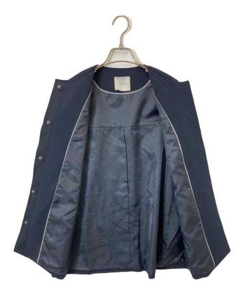 YONFA（ヨンファ）YONFA (ヨンファ) ノーカラージャケット ネイビー サイズ:Sの古着・服飾アイテム
