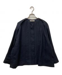 LOHEN（ローヘン）の古着「No Collar Tent Silhouette Coat Jacket」｜ネイビー