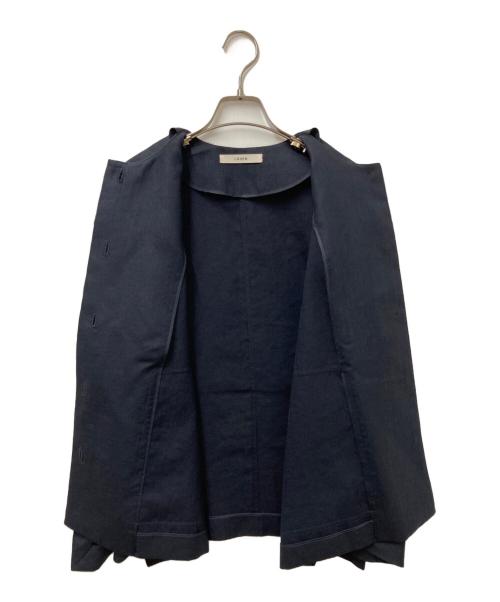 LOHEN（ローヘン）LOHEN (ローヘン) No Collar Tent Silhouette Coat Jacket ネイビー サイズ:Fの古着・服飾アイテム