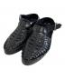 JIL SANDER（ジルサンダー）の古着「woven lether flat sandal」｜ブラック