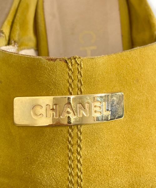 CHANEL（シャネル）CHANEL (シャネル) スウェードミュール イエロー サイズ:36の古着・服飾アイテム