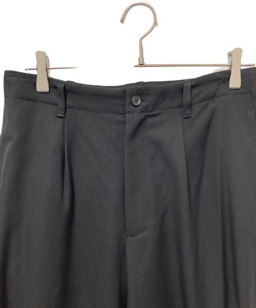 B Yohji Yamamoto（ビーヨウジヤマモト）B Yohji Yamamoto (ビーヨウジヤマモト) 2 Cotton Gabber Button Slit Pant ブラック サイズ:1の古着・服飾アイテム
