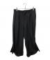 B Yohji Yamamoto（ビーヨウジヤマモト）の古着「2 Cotton Gabber Button Slit Pant」｜ブラック