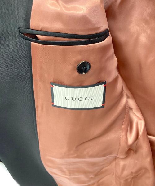 GUCCI（グッチ）GUCCI (グッチ) タキシードジャケット ブラック サイズ:7-50Rの古着・服飾アイテム
