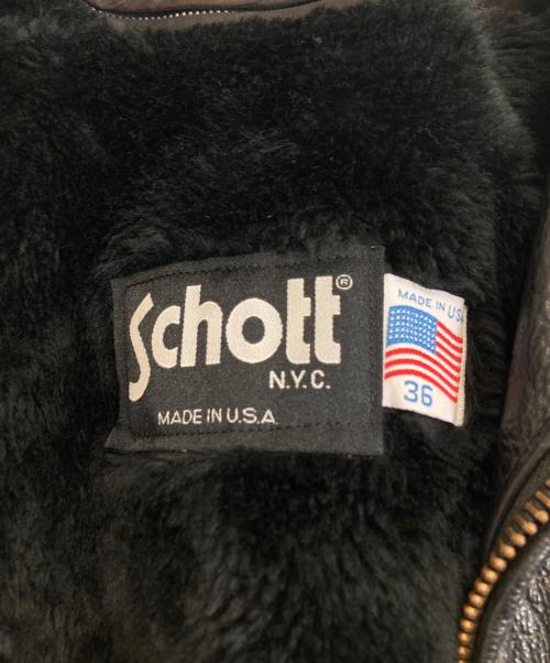 Schott（ショット）Schott (ショット) ライナー付きシングルライダースジャケット ブラック サイズ:36の古着・服飾アイテム