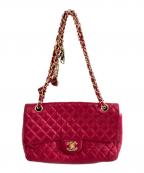 CHANELシャネル）の古着「マトラッセ25/ダブルフラップチェーンショルダーバッグ」｜ショッキングピンク