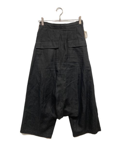 REGULATION Yohji Yamamoto（レギュレーションヨウジヤマモト）REGULATION Yohji Yamamoto (レギュレーションヨウジヤマモト) ハイパワポプリン ラップ サルエルパンツ ブラック サイズ:1の古着・服飾アイテム