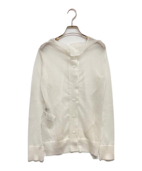 REGULATION Yohji Yamamoto（レギュレーションヨウジヤマモト）REGULATION Yohji Yamamoto (レギュレーションヨウジヤマモト) MIERU R-16G BACK BUTTON CARDIGAN アイボリー サイズ:2の古着・服飾アイテム