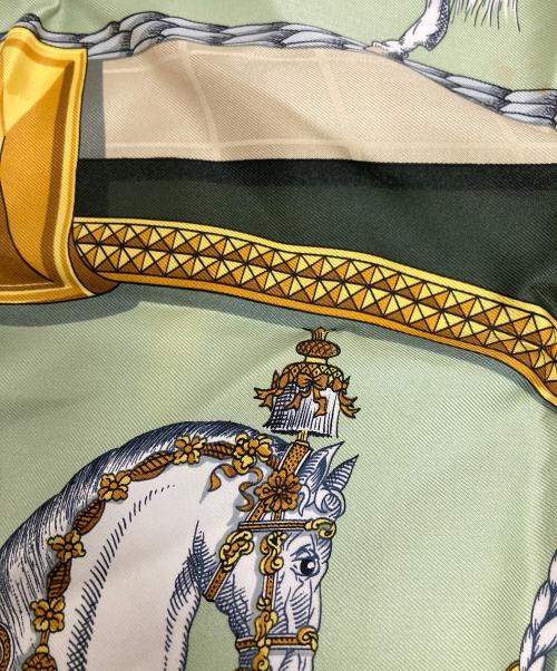HERMES（エルメス）HERMES (エルメス) シルクスカーフ グリーンの古着・服飾アイテム
