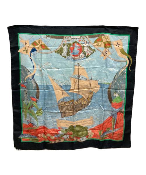 HERMES（エルメス）HERMES (エルメス) シルクスカーフ ブラックの古着・服飾アイテム