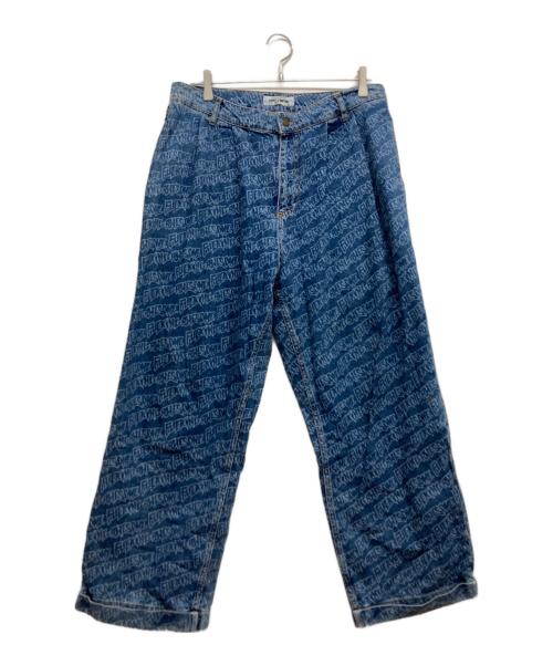 FUCKING AWESOME（ファッキンオーサム）Fucking Awesome (ファッキンオーサム) 総柄デニムパンツ インディゴ サイズ:W36の古着・服飾アイテム