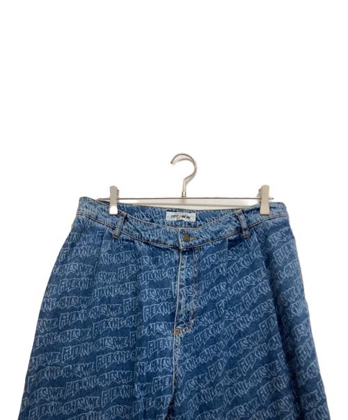 FUCKING AWESOME（ファッキンオーサム）Fucking Awesome (ファッキンオーサム) 総柄デニムパンツ インディゴ サイズ:W36の古着・服飾アイテム
