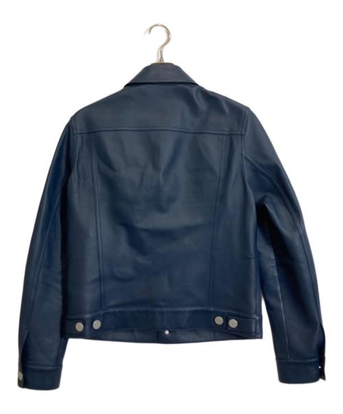 TOMORROW LAND（トゥモローランド）TOMORROW LAND (トゥモローランド) ラムレザージャケット ブルー サイズ:48の古着・服飾アイテム