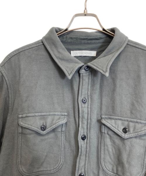 OUTERKNOWN（アウターノーン）OUTERKNOWN (アウターノーン) クロマブランケットシャツ グレー サイズ:Lの古着・服飾アイテム