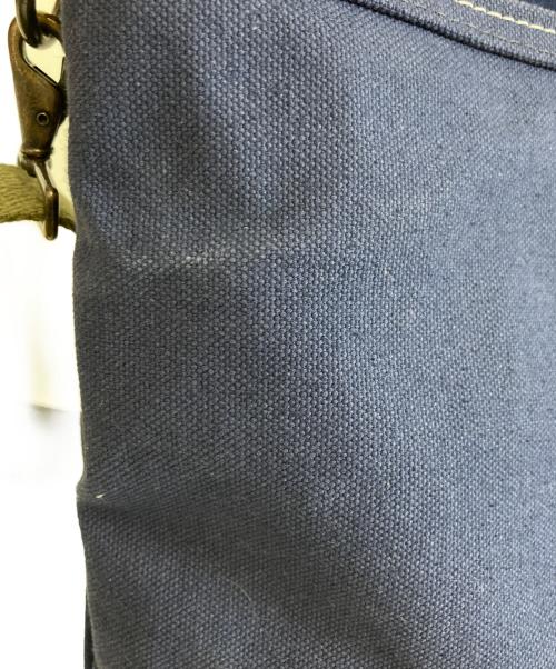 L.L.Bean（エルエルビーン）L.L.Bean (エルエルビーン) Deep Bottom Leather Handle Zip Tote L ネイビーの古着・服飾アイテム