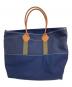 L.L.Bean（エルエルビーン）の古着「Deep Bottom Leather Handle Zip Tote L」｜ネイビー