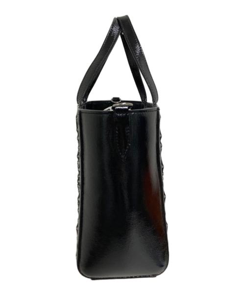 JIMMY CHOO（ジミーチュウ）JIMMY CHOO (ジミーチュウ) ぺガシ パテントレザースターエンボス2wayショルダーバッグ ブラックの古着・服飾アイテム