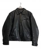 MINEDENIMマインデニム）の古着「Leather Zipup JKT」｜ブラック
