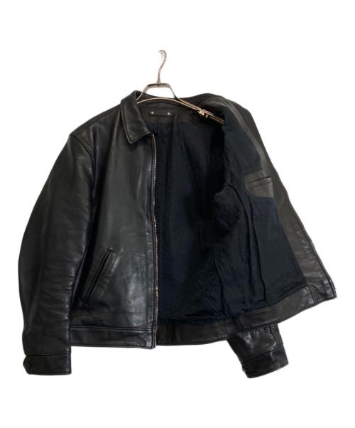 MINEDENIM（マインデニム）MINEDENIM (マインデニム) Leather Zipup JKT ブラック サイズ:4の古着・服飾アイテム