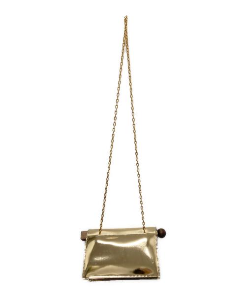 jacquemus（ジャックムス）jacquemus (ジャックムス) metallic leather Rond Carre Clutch ゴールドの古着・服飾アイテム
