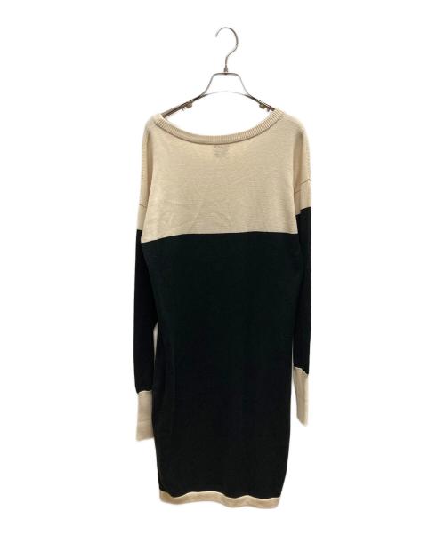 CHANEL（シャネル）CHANEL (シャネル) バイカラーニットワンピース ベージュ サイズ:Lの古着・服飾アイテム