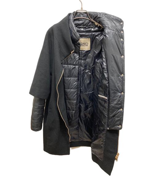 HERNO（ヘルノ）HERNO (ヘルノ) 異素材ダウンコート 41575-5-39601-9300 ブラック サイズ:42の古着・服飾アイテム