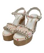 CHANELシャネル）の古着「ツイードサンダル」｜ホワイト