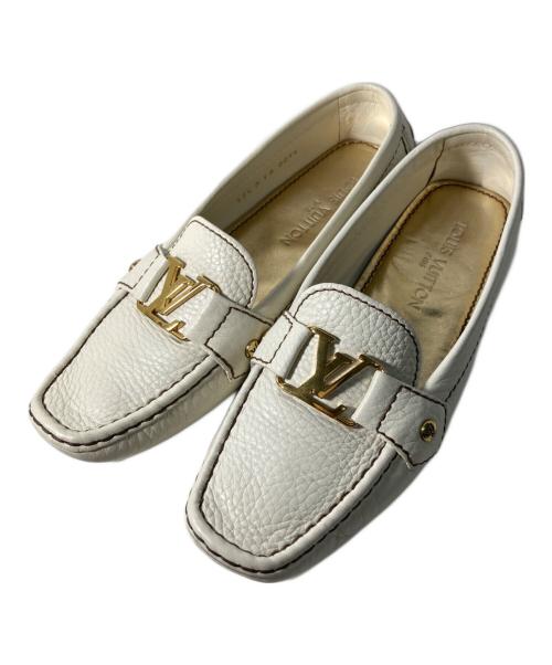 LOUIS VUITTON（ルイ ヴィトン）LOUIS VUITTON (ルイ ヴィトン) モンテカルロドライビングシューズ ホワイト サイズ:37　1/2の古着・服飾アイテム