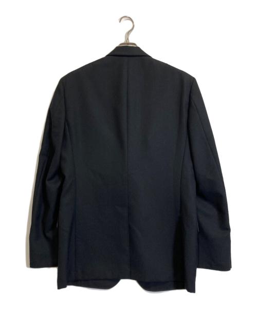 HERMES（エルメス）HERMES (エルメス) レザートリミングピークドラペルジャケット ブラック サイズ:50の古着・服飾アイテム