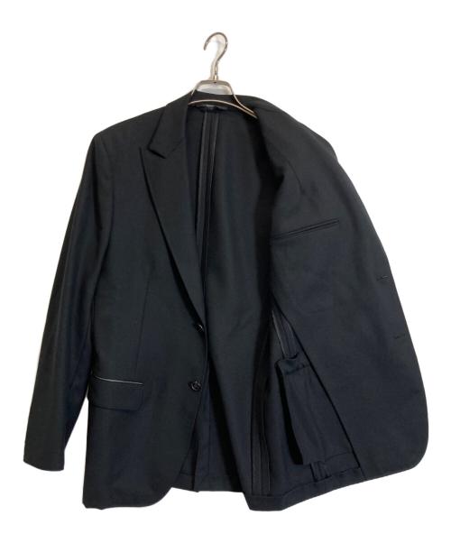 HERMES（エルメス）HERMES (エルメス) レザートリミングピークドラペルジャケット ブラック サイズ:50の古着・服飾アイテム