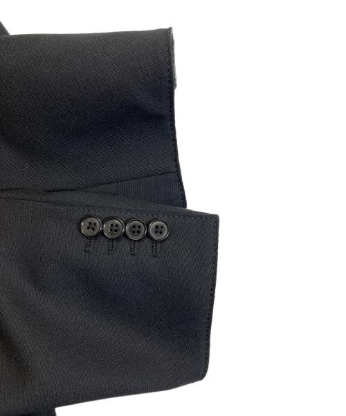 HERMES（エルメス）HERMES (エルメス) レザートリミングピークドラペルジャケット ブラック サイズ:50の古着・服飾アイテム