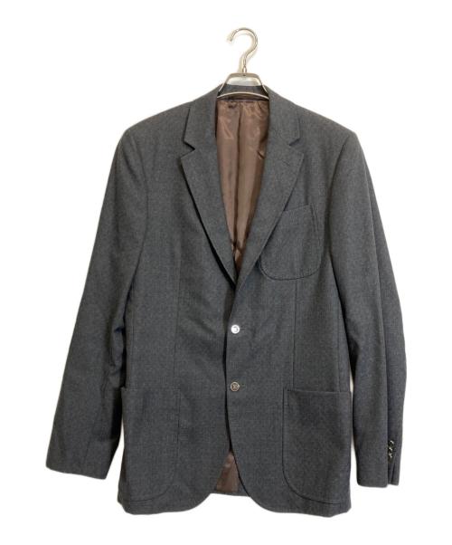 LOUIS VUITTON（ルイ ヴィトン）LOUIS VUITTON (ルイ ヴィトン) ダミエ柄LVボタンテーラードジャケット グレー サイズ:52の古着・服飾アイテム