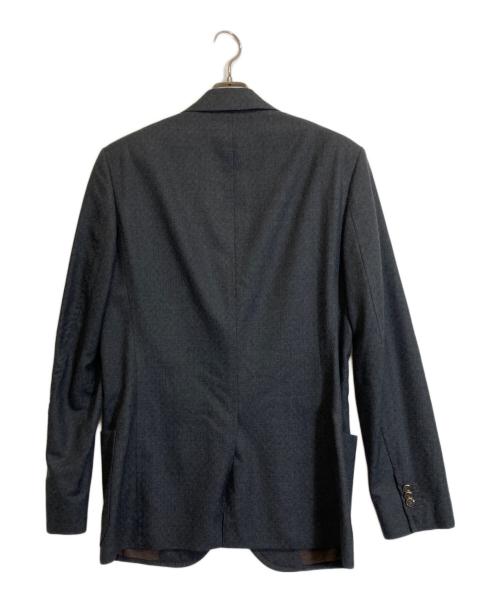 LOUIS VUITTON（ルイ ヴィトン）LOUIS VUITTON (ルイ ヴィトン) ダミエ柄LVボタンテーラードジャケット グレー サイズ:52の古着・服飾アイテム