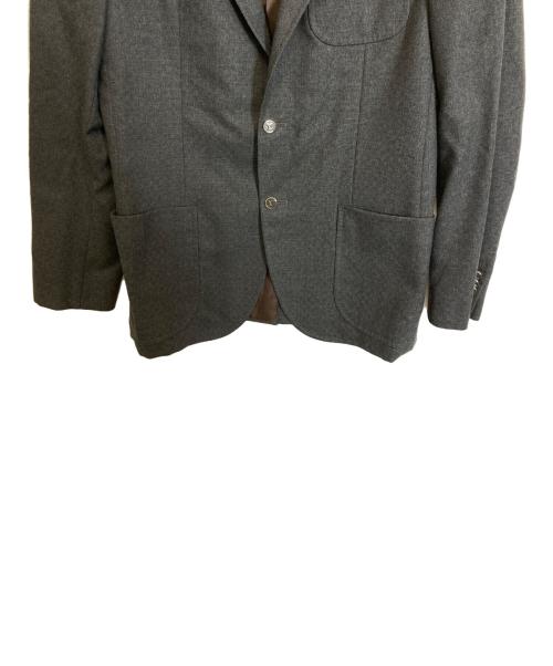LOUIS VUITTON（ルイ ヴィトン）LOUIS VUITTON (ルイ ヴィトン) ダミエ柄LVボタンテーラードジャケット グレー サイズ:52の古着・服飾アイテム