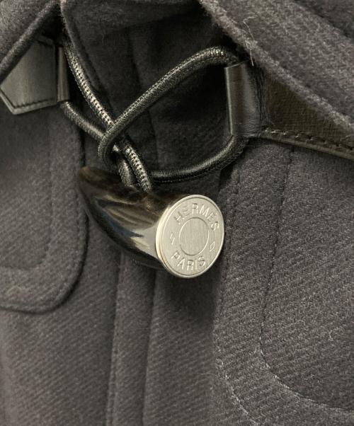 HERMES（エルメス）HERMES (エルメス) セリエトグルダッフルコート ブラック サイズ:50の古着・服飾アイテム
