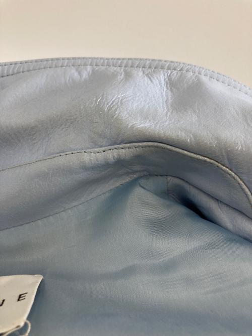 CELINE（セリーヌ）CELINE (セリーヌ) レザージャケット スカイブルー サイズ:38の古着・服飾アイテム