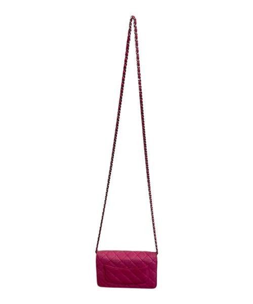 CHANEL（シャネル）CHANEL (シャネル) マトラッセチェーンショルダーウォレット ピンクの古着・服飾アイテム