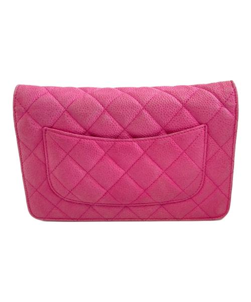 CHANEL（シャネル）CHANEL (シャネル) マトラッセチェーンショルダーウォレット ピンクの古着・服飾アイテム
