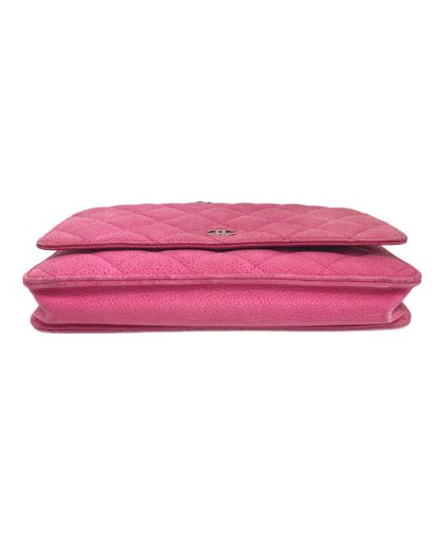 CHANEL（シャネル）CHANEL (シャネル) マトラッセチェーンショルダーウォレット ピンクの古着・服飾アイテム