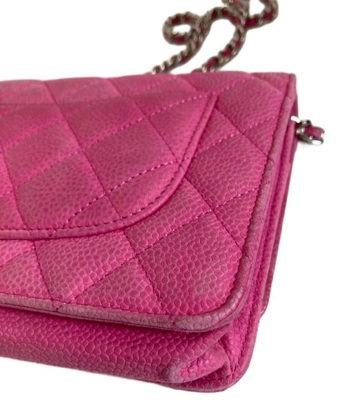 CHANEL（シャネル）CHANEL (シャネル) マトラッセチェーンショルダーウォレット ピンクの古着・服飾アイテム