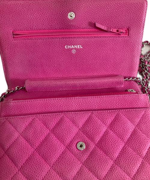 CHANEL（シャネル）CHANEL (シャネル) マトラッセチェーンショルダーウォレット ピンクの古着・服飾アイテム
