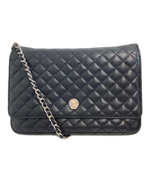 CHANEL（シャネル）CHANEL (シャネル) マイクロマトラッセチェーンショルダーウォレット ブラックの古着・服飾アイテム