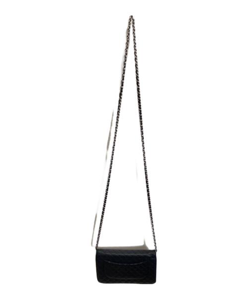 CHANEL（シャネル）CHANEL (シャネル) マイクロマトラッセチェーンショルダーウォレット ブラックの古着・服飾アイテム