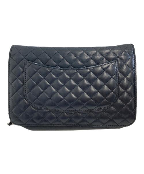 CHANEL（シャネル）CHANEL (シャネル) マイクロマトラッセチェーンショルダーウォレット ブラックの古着・服飾アイテム
